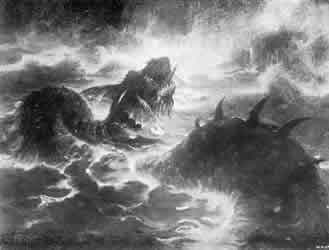 Jormungander, la Serpiente de Midgard y la muerte de Thor, Dios del trueno. Jormungand-ragnarok