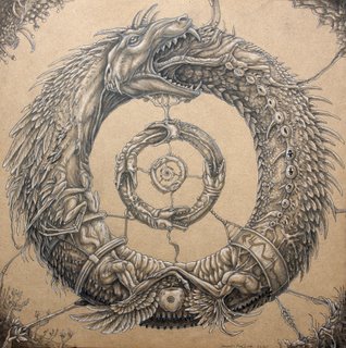Jormungander, la Serpiente de Midgard y la muerte de Thor, Dios del trueno. Ouroboros_by_zarathus1