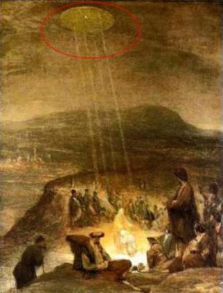 Ovnis y objetos extraños en pinturas y grabados antiguos Anunciacion