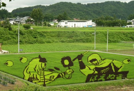 Obras de arte en los arrozales japoneses Rice_art15